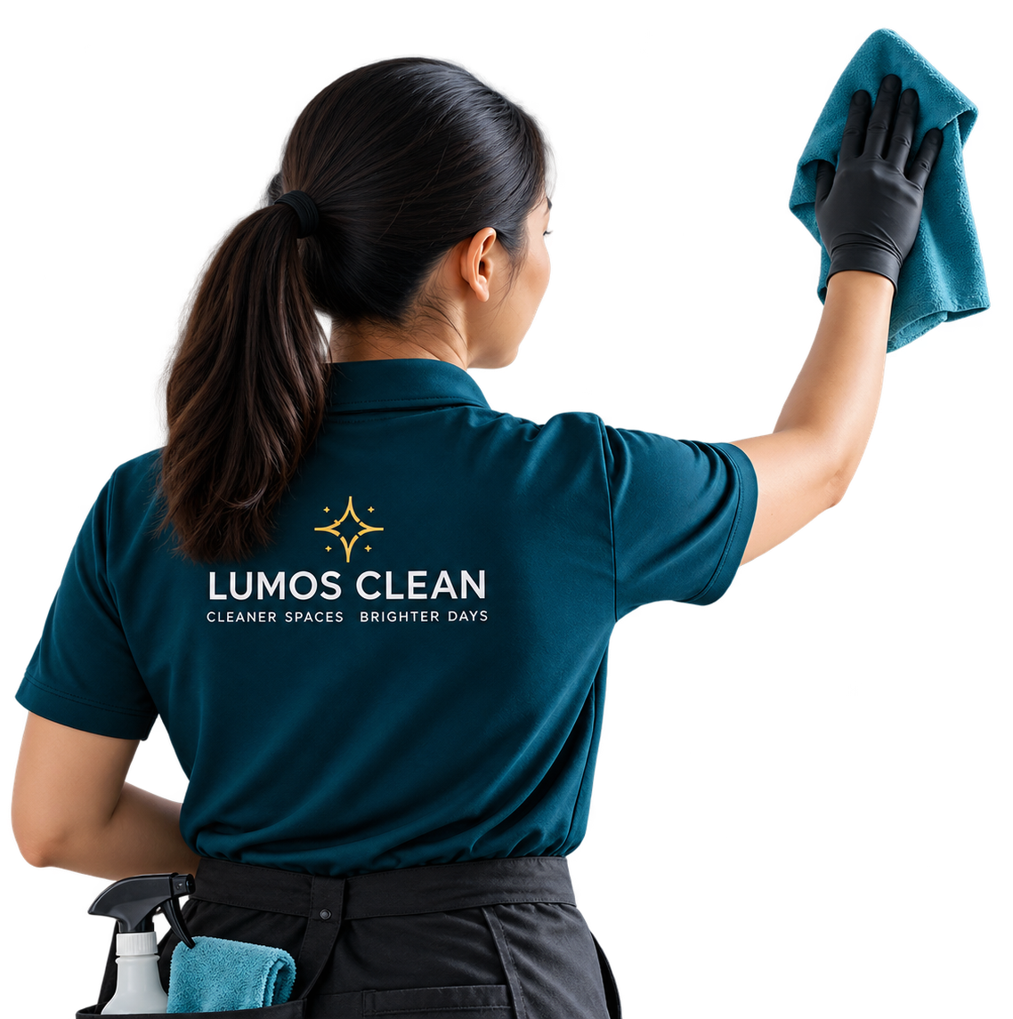 Lumos Clean team member cleaning